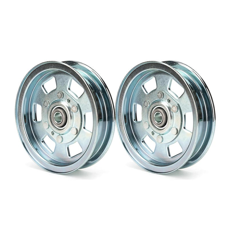 Xiaoyudou 2 Pack Flat ldler Pulley Fit for Bad boy 48" 50" 54" 60" ZT Series, 48" 54" MZ Series, 54" 61" 72" Outlaw Series Replaces 033-8000-00 033-2000-00 033-7201-00 033-7201-25 - Image 1